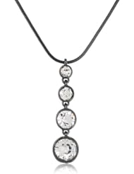 Nine West "Crystal Ball" Hematite-Tone Crystal Y-Shaped Necklace, 16"+2