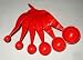 Tupperware Measuring Spoon Set of 6 Chili