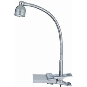 Lite Source Led Clip-on Lamp Chrome Type Led Bulb 3wx1 Ls-21098c