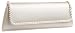 La Regale Braid Flap Envelope Satin,Ivory,one size