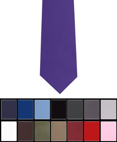 Solid Color Silk Zipper Ties