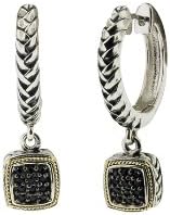 Effy Jewlery Effy 925 S. Silver &amp; 18K Gold Blue Sapphire Earrings