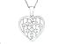 1/4 Carat Diamond 14K White Gold Heart Pendant w/Chain