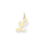 14k Small Script Initial L Charm