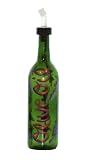 Review ArtisanStreet  / ArtisanStreet's Green Glass Lavender Oil Bottle. Hand Painted with Delicate Lavender Design. Features Open & Close Spout. Made to Order, Signed by Artisan.