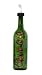 ArtisanStreet's Green Glass Lavender Oil Bottle. Hand Painted with Delicate Lavender Design. Features Open & Close Spout. Made to Order, Signed by Artisan.