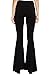 Poshsquare Women's Bell Bottom High Waist Flared Palazzo Yoga Pants Plus Size USA Black 1XL