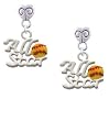 Softball "All Star" Mini Heart Charm Earrings [Jewelry]