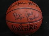 Lakers Legends, Los Angeles - Signed Spalding Lakers Logo Basketball By Magic Jonson, James Worthy, Elgin Baylor, Kareem-Abdul Jabbar, Jerry West and Gail Goodrich