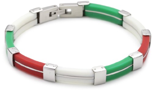 Fashion Steel Unisex Armband Italien  Edelstahl Kautschuk  19 cm  8301198 Preisvergleich