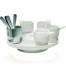 Guzzini Sugar Bowl Tray And Espresso Cup Set