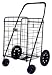 Jumbo Folding Shopping Black Swivel Wheel Cart