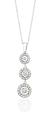 TRIPLE CIRCLE .35 CT DIAMOND 14K GOLD PENDANT