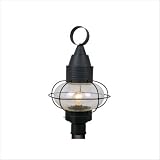 Onion - 1 Light Nautical Outdoor Lighting Post Lamp Fixture - Textured Black - B2501