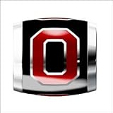 OHIO STATE O Black Sterling Silver European Style Charm College Bead