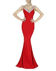 Sexy Beaded Backless Open-Back Sequined Floor Length Jersey/Polyester Sweetheart Homecoming Dress/Party Dress/Wedding Dress 