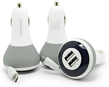 iTechnology® Unique Design Big Power 4.5A Dual USB+Micro USB charging cable Vehicle Charger,Dual Vehicle usb charger, dual car charger,2.4A output for iPad 4/iPad air,2.1A output for Samsung Tabs,micro usb 1A output for almost smart phone,Compliant with almost vehicle cigarette lighter slot (Green)