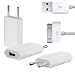 Iprotect ORIGINAL all in one 2 in 1 Zubeh�r SET Mini Power Ladeger�t Ladekabel USB Netzteil + USB Datenkabel f�r: iPhone 4S / 4GS / 4/ 4G / 3G / 3GS , iPod nano / touch/ classic