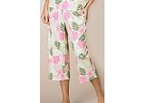 Coral Bay Nights Palm Print Sleep Capris