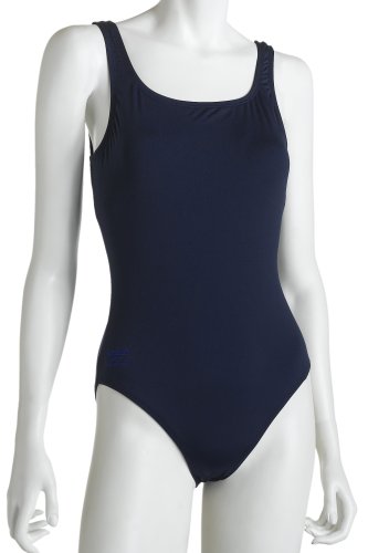 Speedo Women's Aquatic Endurance+ Polyester Solid Vanquisher Keyhole Back Swimsuit