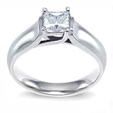 SI 1.00CT PRINCESS DIAMOND SOLITAIRE ENGAGEMENT RING 14 319htI500OL. SL160 SI 1.00CT PRINCESS DIAMOND SOLITAIRE ENGAGEMENT RING 14