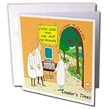 Londons Times Religion Heaven Hell Cartoons - Username And Password Please - Greeting Cards-12 Greeting Cards with envelopes
