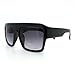 Black Millionaire Heavy Frame Flat Top Mobster Keyhole Sunglasses