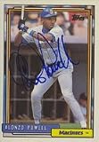 Alonzo Powell, Seattle Mariners, 1992 Topps Autographed Card