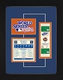 New York Mets 1986 World Series Replica Ticket and Patch Frame