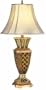 Light Bronze Finish Basket Weave Table Lamp