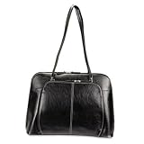BUXTON - Kelly Bag Business Case, Genuine Leather, 17 x 6 x 12, Black