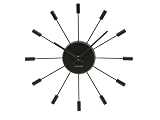 Karlsson Wall Clock Spider with Cylinder, Stainless Steel, Black