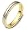 4mm 18 Karat Titanium & Yellow Gold Wedding Band Ring - 6.25