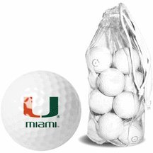 Miami Hurricanes 15 Golf Ball Clear Pack