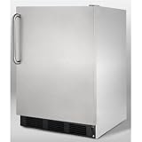 319iLkq2EPL. SL160  Summit: ALB753BCSS 24 Compact All Refrigerator with Adjustable Glass Shelves, Automatic Defrost,