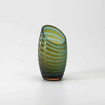 Cyan Lighting 00105 Small Angle Cut Etched Vase, 