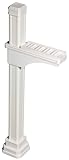 Liberty Hardware TFSSMPK-W-R Traditional Design Full Square 56-Inch Mailbox Post, White