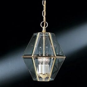 Thomas Lighting SL8473-1 Three Light Foyer Chandelier, Polished Brass Finish with Clear Beveled Glass