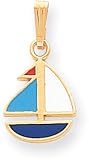 Sailboat Childrens Charm, 14K Yellow Gold