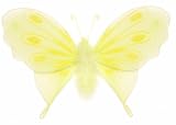 13 Yellow Marabou Feathers Butterfly nylon hanging ceiling wall baby nursery room wedding decor