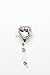 Diamond Heart Rhinestone Retractable Badge Reel/ID Badge Holder