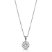 Sterling Silver Round Cubic Zirconia CZ Solitaire Pendant Necklace - Ideal Gift For Mother, For Her, Birthday, Anniversary, Bridal, Wedding, Engagement