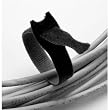 Rip-Tie Lite Cable Wrap, Black Velcro, 1/2" X 8", 10/Pk
