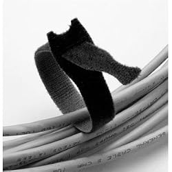 Rip-Tie Lite Cable Wrap, Black Velcro, 1/2" X 8", 10/Pk