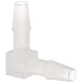 Value Plastics Natural Polypropylene Tube Fitting, Barbed 90 Degree Elbow, Tube ID