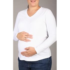 Long Sleeve V-neck Maternity Top Shirt