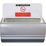 from Winware Wall Mounted Ashtray (A cost effective, clean and convenient way of disposing of cigarette ends. Two stickers allow use in smoking and non-smoking areas. Ideal for building entrances)