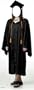 Female Graduate with Black Gown "Stand-In" Standup Poster