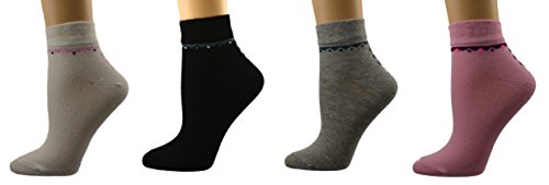 Sierra Socks Women's Bamboo Low Cut 4 Pair Pack Multi Color Socks 2215