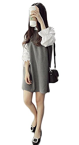 妊婦服 マタニティ ワンピース フレア レディース ランドネック　ゆったり 体型カバー